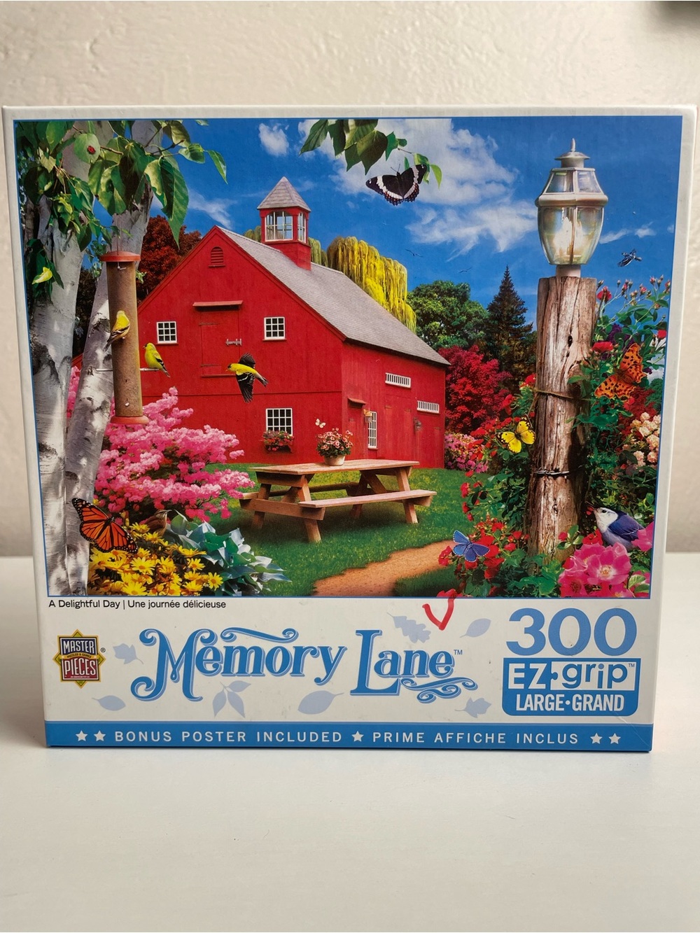 Memory Lane 300-Piece EZ-Grip Puzzle – Red Barn Scene